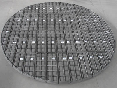 A combined demister pads with several separated parts on the ground.