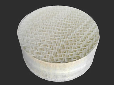 A plastic wire gauze packing on the gray background.